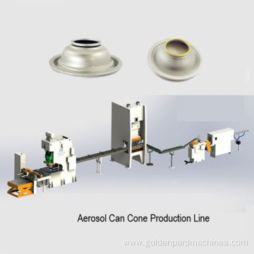 Aerosol can cone metal can lid making machine